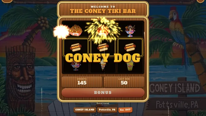Three wild Coney dogs across the centre line